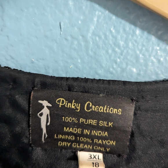 Pinky Creations Elegant Black Textured Jacket - Picture 6 of 6